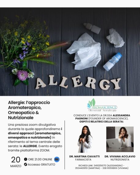 Allergie: Aromaterapia, Omeopatia, Nutrizione